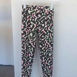 Maaji full length medium compression with high rise fit in green and pink camo